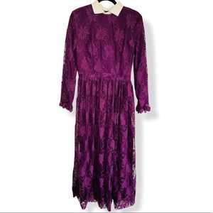 Full Length Purple Lace Dress - Haute Hijab